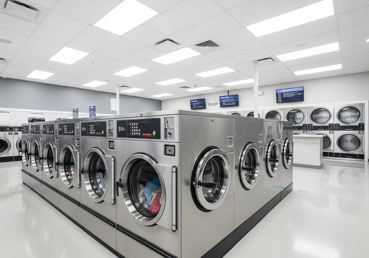 Large commercial washing machines