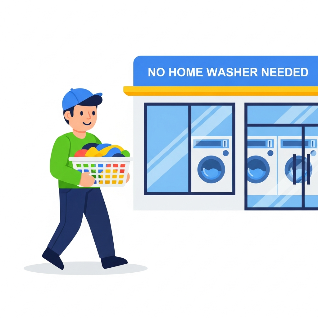 No home washer needed